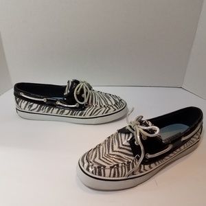 Sperry Top Sider Zebra Print Sequined